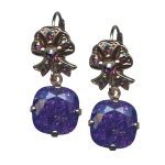 Mariana Earrings Sophisticated Bow Dangling Purple Austrian Crystals Bohemian Rhapsody Songbook Coll. - Image 3