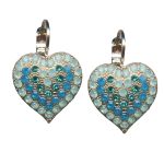 Mariana Earrings Heart Encrusted Blues Austrian Crystals Bahamas Caribbean Life Coll. - Image 3