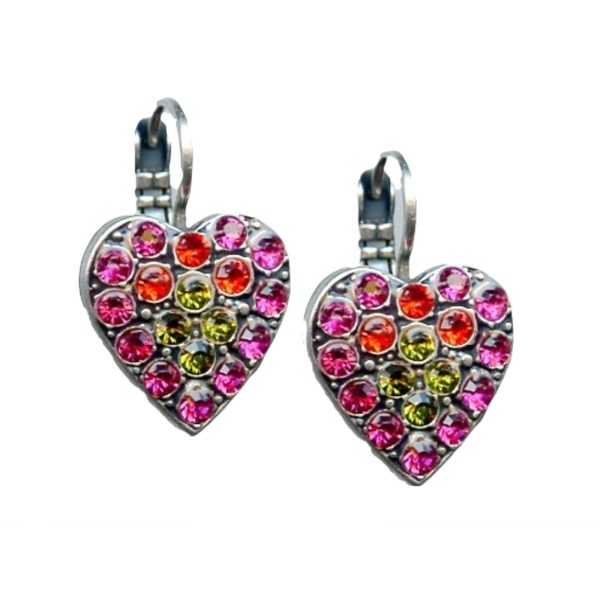 Mariana Earrings Sassy Orange, Fuchsia & Grass Green Austrian Crystals Tiger Lily East Meets West Coll.