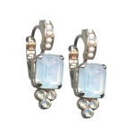 Mariana Earrings Timeless White Aventurine, White Opal & Moonlight Austrian Crystals Forever Cocktail Hour Coll. - Image 3