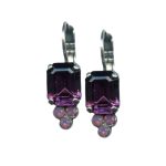 Mariana Earrings Fab Amethyst & Cyclamen Opal Austrian Crystals Desire	Nirvana Coll.