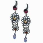 Mariana Earrings Fab Dangling Amethyst, Tanzanite, Colorado Topaz & AB Austrian Crystals Faith Inspiration Coll. - Image 3