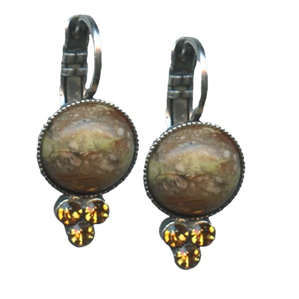 Mariana Earrings Precious Riverstone & Topaz Austrian Crystals Dream Inspiration Coll.