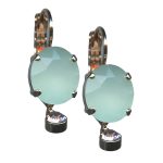 Mariana Earrings Simply Elegant Chrysolite Opal & Clear Austrian Crystals California Dreaming Songbook Coll. - Image 3