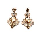 Earrings By Mariana Woman Stunning Golden and Black Diamond Swarovski Crystals - Image 2