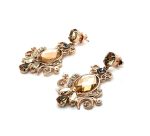 Earrings By Mariana Woman Stunning Golden and Black Diamond Swarovski Crystals