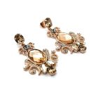 Earrings By Mariana Woman Stunning Golden and Black Diamond Swarovski Crystals - Image 3