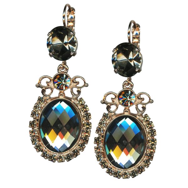 Mariana Earrings Luxurious Black Diamond Austrian Crystals My Treasures Coll.