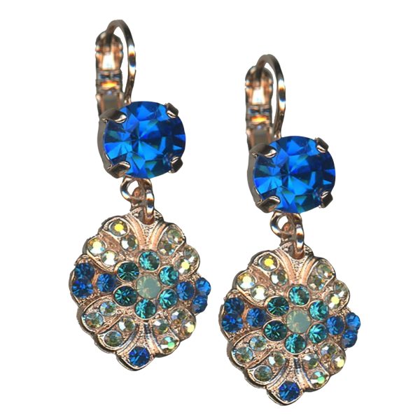 Mariana Earrings Elegant Capri Blue, Blue Zircon & AB Austrian Crystals Serenity Joy Of Life Coll.