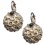 Mariana Earrings Sophisticated Jet, Black Diamond, Champagne & Silk Austrian Crystals Luxury Nirvana Coll. - Image 2
