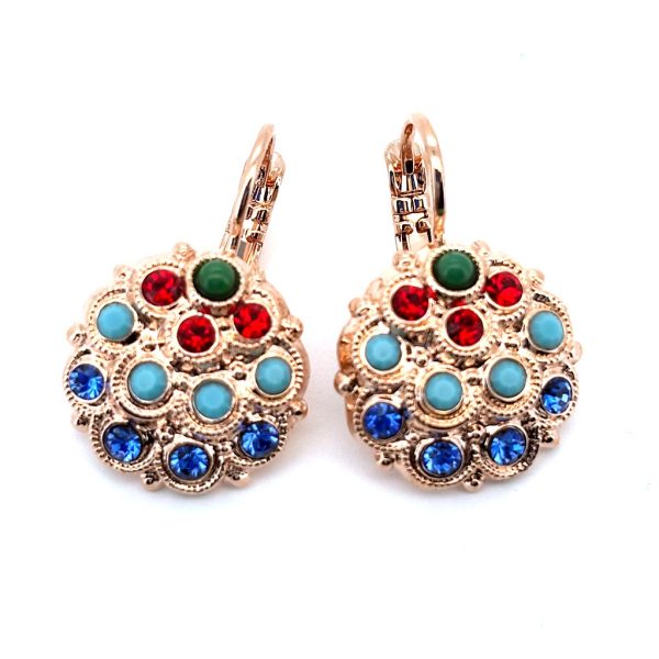 Earrings By Mariana Woman  Charming Jade, Ruby and Turquoise Swarovski Crystals