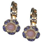 Mariana Earrings Wildberry / Misty Coll. Dainty Floral in Purple Velvet & Rose Opal Austrian Crystals