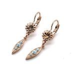 Earrings By Mariana Woman Dangling Golden Shadow and Moonlight Swarovski Crystals - Image 2