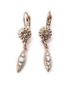 Earrings By Mariana Woman Dangling Golden Shadow and Moonlight Swarovski Crystals