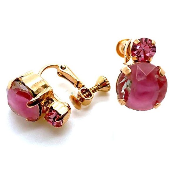 Mariana Earrings Classy Light Rose & Rose Austrian Crystals My Treasures Coll.