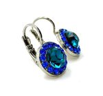 Mariana Earrings Beautiful Montana Blue Austrian Crystals Sleepy Time Tea Time Coll. - Image 3