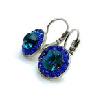 Mariana Earrings Beautiful Montana Blue Austrian Crystals Sleepy Time Tea Time Coll. - Image 2