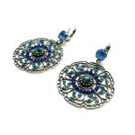 Mariana Earrings Boho Chic Ocean Delite, Capri Blue, Blue Zircon & Caribbean Blue Opal Austrian Crystals Serenity Joy Of Life Coll. - Image 2