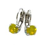 Mariana Earrings Alluring Yellow Opal Austrian Crystals Winter Wonderland Holiday Lights Coll.