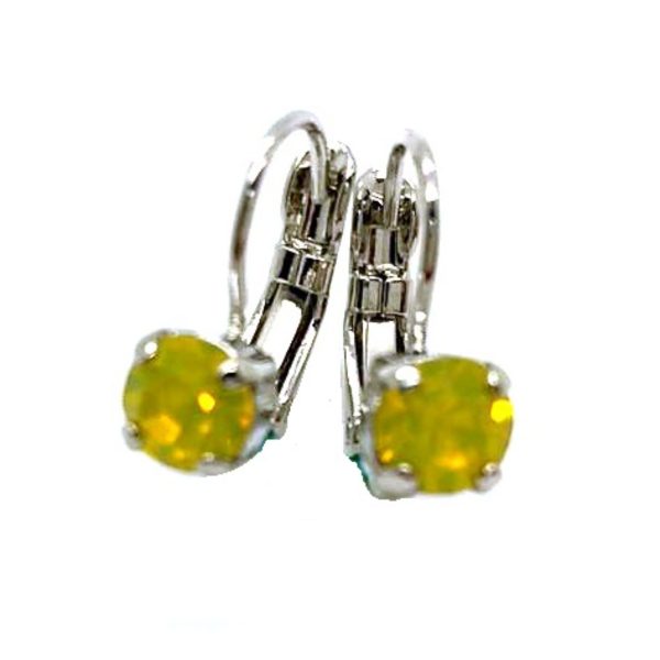 Mariana Earrings Alluring Yellow Opal Austrian Crystals Winter Wonderland Holiday Lights Coll.