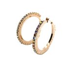 Mariana Earrings Hoop Beaded Clear AB Austrian Crystals My Treasures Coll. - Image 2