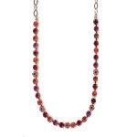 Mariana Necklace for Kids Stunning Cornelian Mineral, Padparadscha, Fuchsia & Ruby Austrian Crystals My Treasures Coll. - Image 3