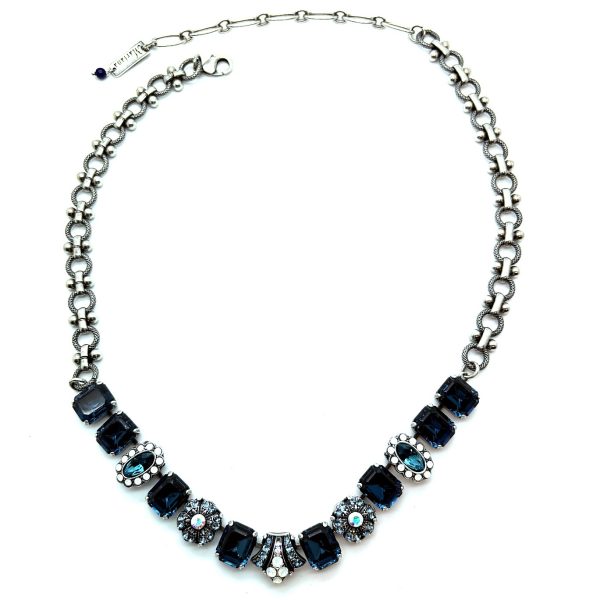 Necklace By Mariana Woman Elegant Montana Blue and White Opal Swarovski Crystals