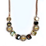 Mariana Necklace Stunning Sun Kissed Sunshine, Silver Night, Blk Dia, Golden Shadow & Tabac Austrian Crystals Catopsilia Pomona My Butterfly Coll. - Image 2