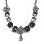 Mariana Necklace Fab Purple, Lt Rose, Montana Blue, Tanzanite & Aquamarine Austrian Crystals Cotton Candy The Sweet Life Coll.