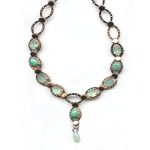 Mariana Necklace Charming Turquoise Mineral & Chrysolite Opal Austrian Crystals Mojito Cocktail Hour Coll. - Image 3