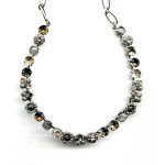 Necklace By Mariana Nirvana Coll. Lustrous Champagne and Silk Swarovski Crystals