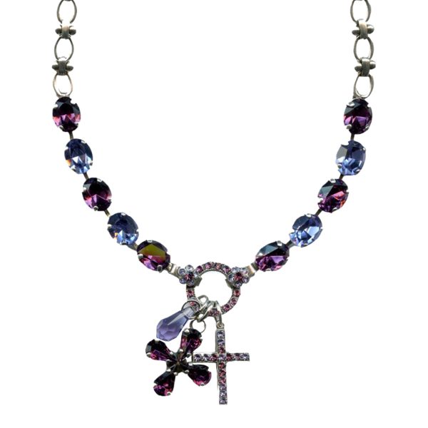 Mariana Necklace Elegant Amethyst & Tanzanite Austrian Crystals My Treasures Coll.