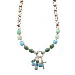 Mariana Necklace Howlite Chinese Turq Mineral, Sea Green & Peridot Austrian Crystals Serene Silk Road Coll. - Image 2