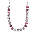 Mariana Necklace Glamorous Pinks & Blue Zircon Austrian Crystals My Treasures Coll. - Image 3