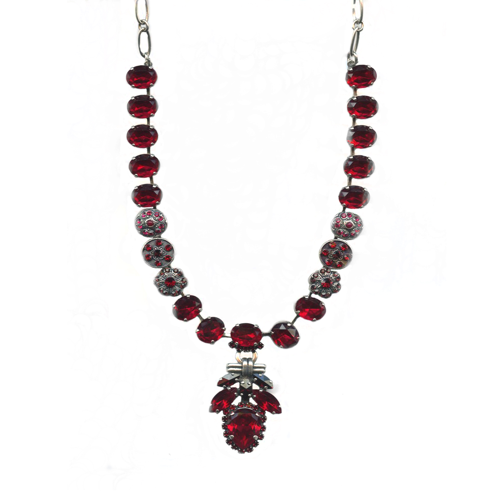 N-3023-3-1070-SP(1) Mariana Necklace Stunning Siam, Ruby & Burgundy Austrian Crystals Lady In Red Songbook Coll. - Image 1
