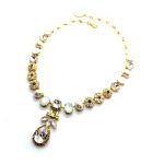 Necklace By Mariana Woman Luxurious Cream Pearl and White Opal Swarovski Crystals