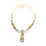 Necklace By Mariana Woman Luxurious Cream Pearl and White Opal Swarovski Crystals - Image 2