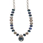 Mariana Necklace Lapis Lazuli Mineral, Montana Blue, White Opal & AB Austrian Crystals Mood Indigo Songbook Coll. - Image 3
