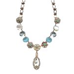 Mariana Necklace Timeless Turq, White Opal, Clear & Chrysolite Opal Austrian Crystals Summer Palace Silk Road Coll.