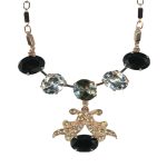 Mariana Necklace Exquisitely Elegant Jet, Black Diamond, Clear & Golden Shadow Austrian Crystals Black Orchid Botanica Coll. - Image 3