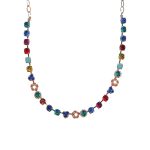 Mariana Necklace Adorable Turq, Sapphire, Orange Opal, Topaz, Blue Zircon & White Opal Austrian Cryatals Fantasy Nirvana Coll.
