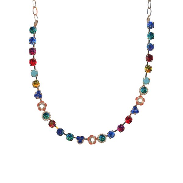 Mariana Necklace Adorable Turq, Sapphire, Orange Opal, Topaz, Blue Zircon & White Opal Austrian Cryatals Fantasy Nirvana Coll.