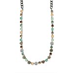 Mariana Necklace Floral in Peridot, Chrysolite Opal, Topaz & Sun Kissed Sunshine Austrian Crystals My Treasures Coll. - Image 3