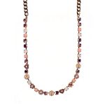 Mariana Necklace Elegant Floral in Pink Coral, Rose & Rose Water Opal Austrian Crystals My Treasures Coll.