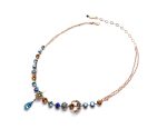 Necklace By Mariana Woman Fab Ocean Blue, Velvet and Amber Swarovski Crystals - Image 3