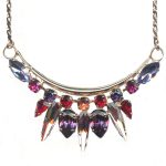 Mariana Necklace Luxurious Ruby, Fuchsia, Purple Velvet, Tanzanite & Peach Austrian Crystals Xenia Odyssey Coll. - Image 3