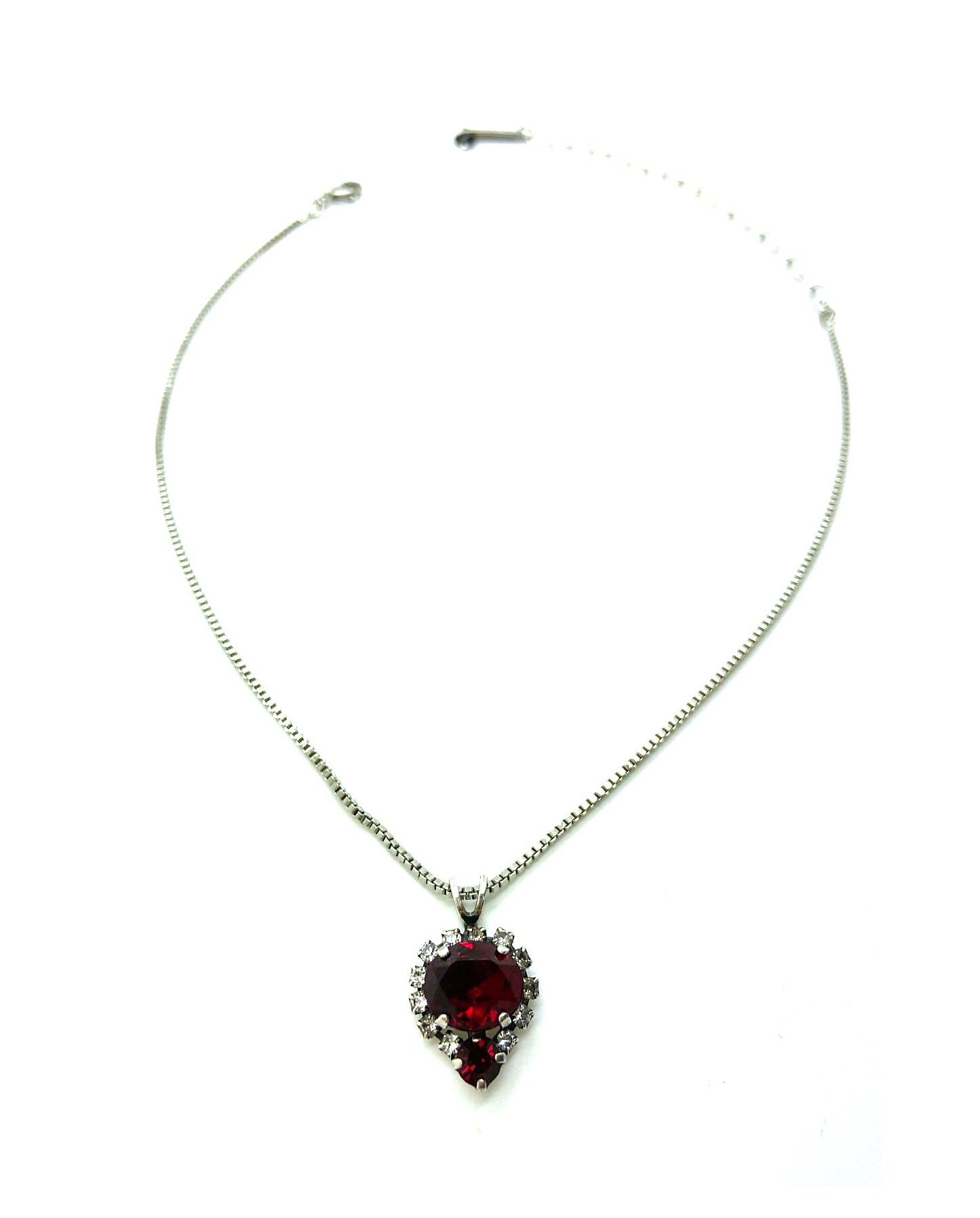 N-5132-2-208-4-SP (3) Mariana Necklace Pendant Beautiful Siam & Clear Austrian Crystals My Treasures Coll. - Image 1