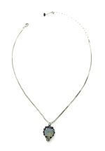 Mariana Necklace Pendant Beautiful Jet Black & Gray Opal Austrian Crystals My Treasures Coll. - Image 3