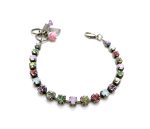 Bracelet By Mariana Woman Beautiful Pink and Opal Swarovski Crystals-SP