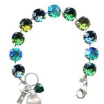Mariana Bracelet Gorgeous Emerald, Chrysolite, Peridot AB & Aquamarine Austrian Crystals Goldfinger Nostalgia Coll. - Image 2